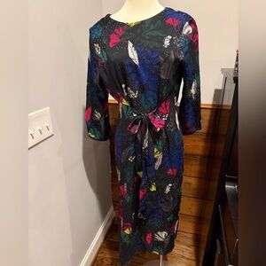 Vilagallo Multicolor Floral Long Sleeve Dress